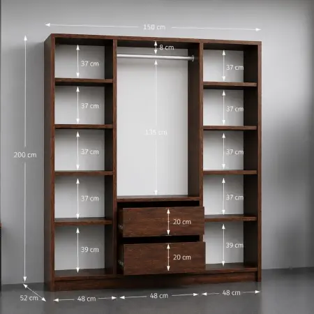 alt=&amp;quot;Wnętrze garderoby ITO 3D z półkami i drążkiem