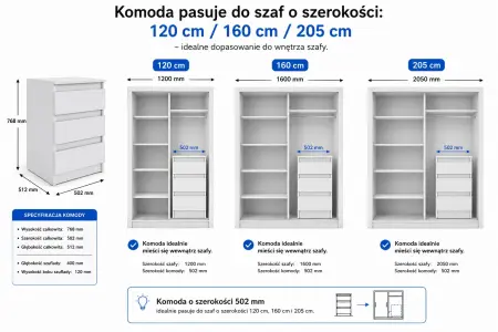 alt:komod pokazana w szafie białej