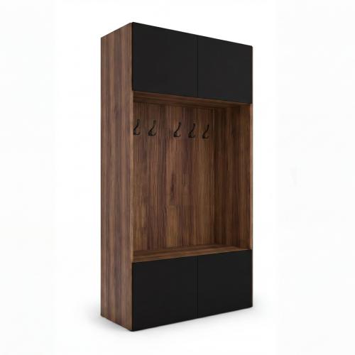 Przejdź do produktu Szafa Garderoba  120 cm NEMO 2  Czarna Orzech Warmia
