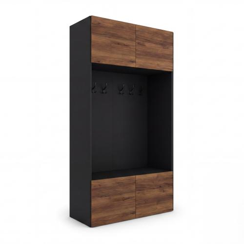 Przejdź do produktu Szafa Garderoba  120 cm NEMO 2  Orzech Warmia Czarny 