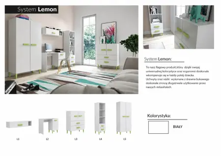 alt:Zestaw mebli młodzieżowych LEMON ZIELONY