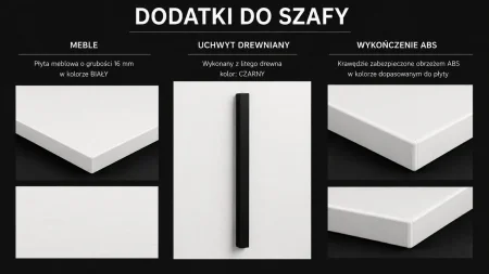 alt: dodatki szafy biały