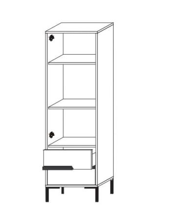 Regał SPRING - wizualizacja środek