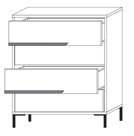 Komoda SPRING - wizualizacja środek