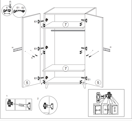Szafa LEMON - wizualizacja środek