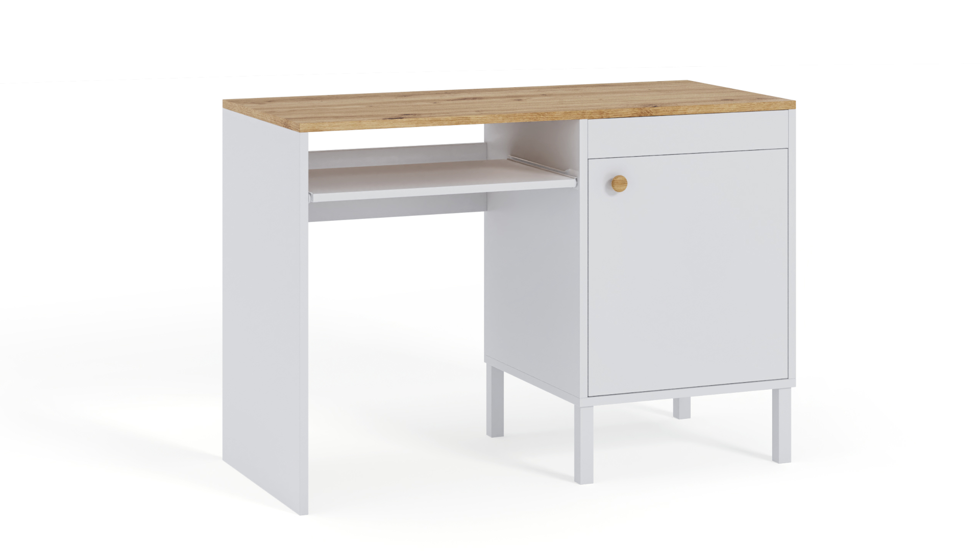 Biurko młodzieżowe Winter Białe, Artisan