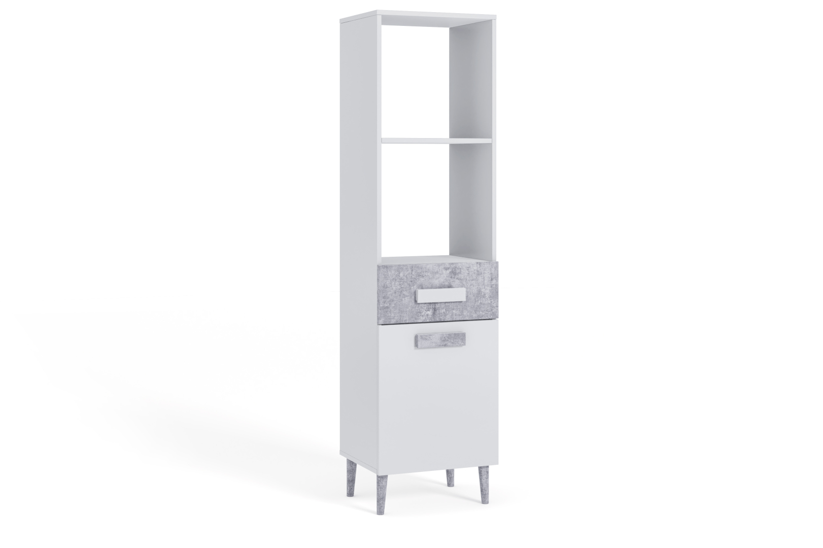 Regał młodzieżowy Zygzak Biały, Beton