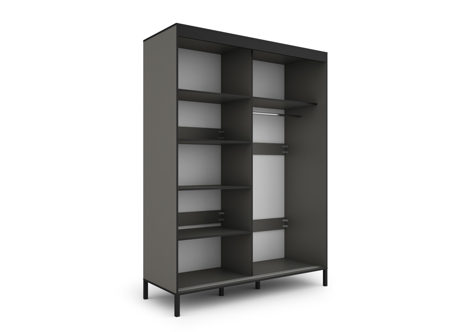 Wnętrze szafy Braga 160 - wizualizacja