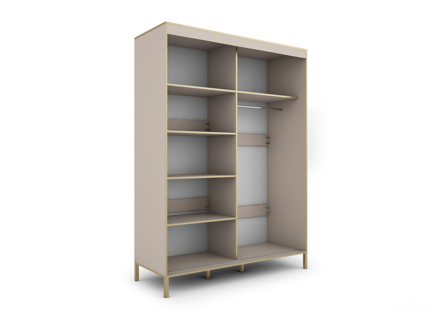 Wnętrze szafy Braga 160 - wizualizacja