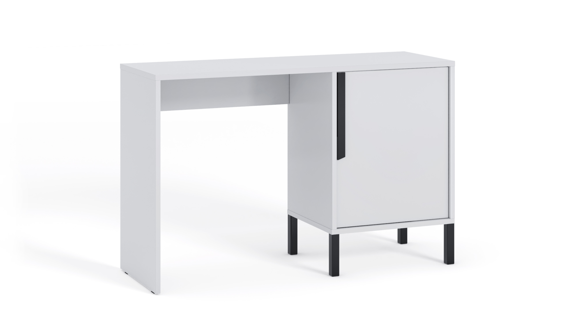 Biurko młodzieżowe Spring Białe, Uchwyty czarne HD