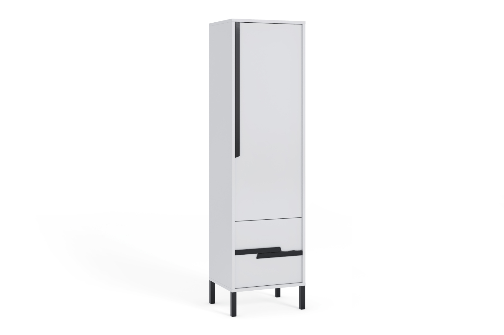 Regał młodzieżowy Spring Biały, Uchwyty czarne HD