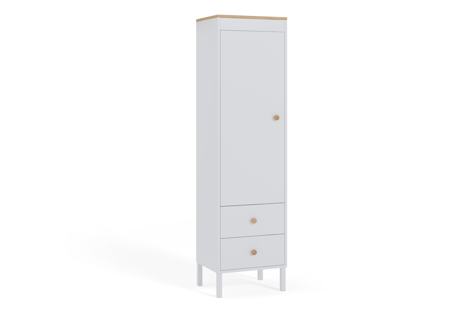 Regał młodzieżowy Winter Biały, Buk HD