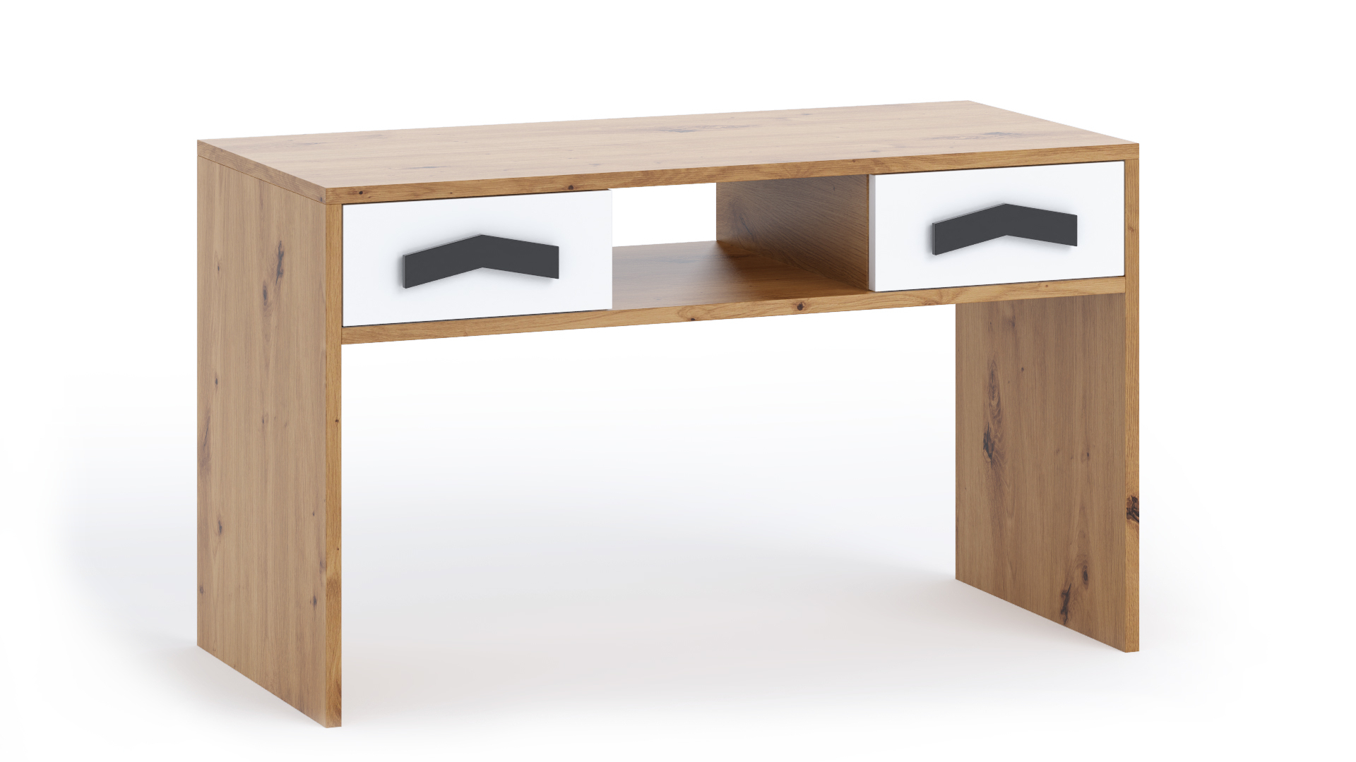 Biurko młodzieżowe Hix Artisan-Grafit-Biały HD