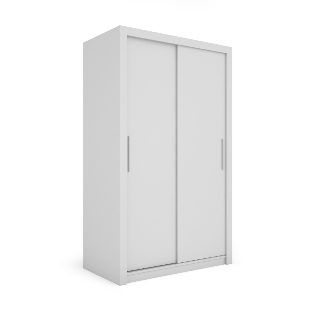 Szafa przesuwna MONAKO 120 gładka, Biała