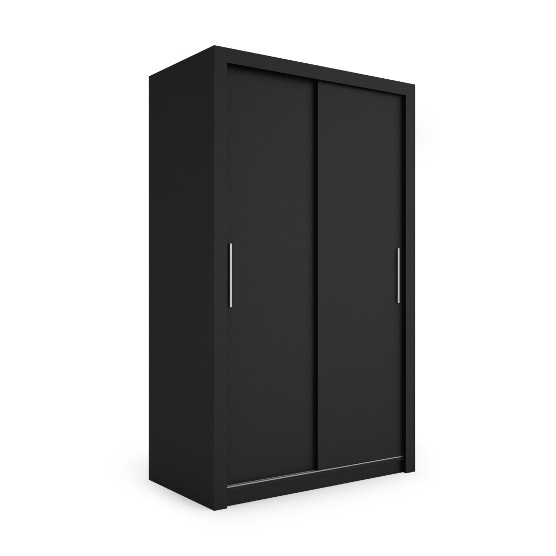 Szafa przesuwna MONAKO 120 gładka, Czarna