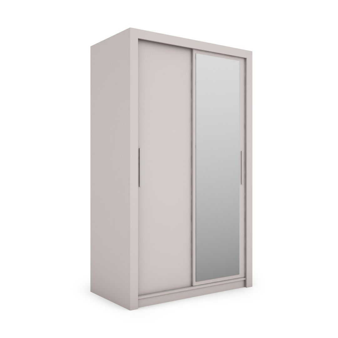 Szafa przesuwna MONAKO 120 z lustrem, Kaszmir